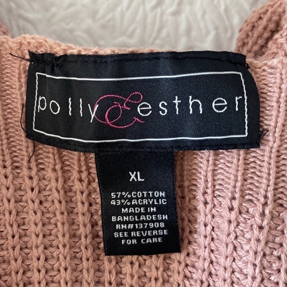 Polly & Esther Drop Sleeve Cut Out Cold Shoulder Sweater - Picture 6 of 7